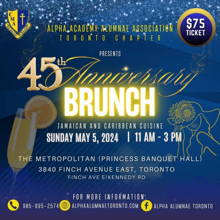 Alpha Academy Alumnae Association Toronto Chapter 45th Anniversary Spring Brunch